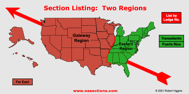 OA Regions map